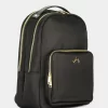 Morral Púrpura de Lona en Cuero Vélez para Mujeres Negro